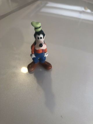 Rare Disney Japan Miniature Goofy Ceramic Porcelain Figure Vintage Bone China