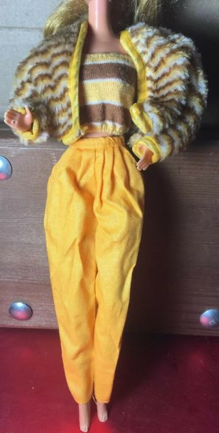 Vintage Barbie - 3 Piece Outfit - Tube Top,  Pants & Jacket - Mattel Doll Clothes