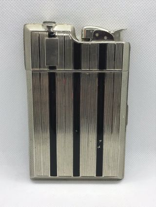 Vintage 1941 Evans Art Deco Cigarette Case With Built - In Lighter