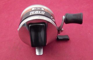 Vintage Zebco 33 Copper & Bronze Band Spin - Cast Reel With Brochure And Box Usa