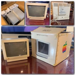 Rare Apple Iic Iie Color Composite Monitor A2m6020 Applecolor With Box