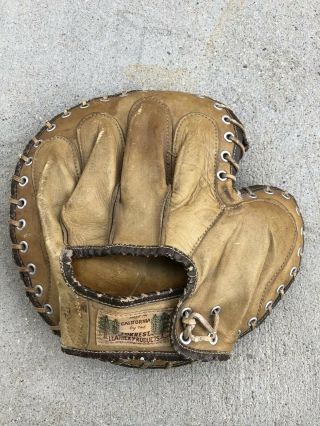 Vintage Forrest Leather Products Baseball Catcher’s Mitt California