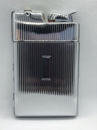 Vintage Evans Art Deco Cigarette Case With Built - In Lighter