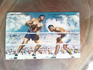 Vintage Boxing Jack Dempsey Postcard Signed By Jack Dempsey