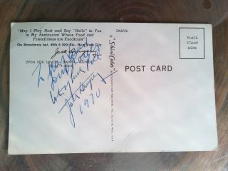 VINTAGE BOXING Jack Dempsey Postcard Signed By Jack Dempsey 2