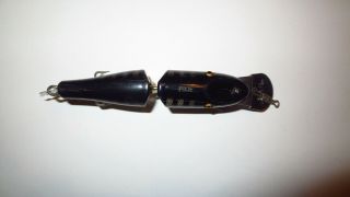 VINTAGE CREEK CHUB BAIT CO.  GE PETER’S SPECIAL PIKIE LURE BLACK SCALE FINISH 3