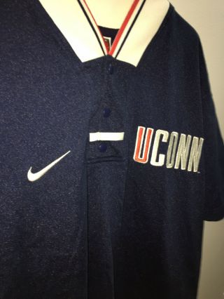 Vintage 1990s Nike UCONN Huskies Warmup Shooting Shirt NCAA Jersey Size Large 2