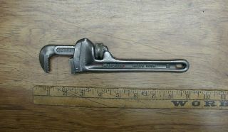 Vintage Ridgid 8 " Heavy Duty Pipe Wrench,  Jaws & Smooth Operation