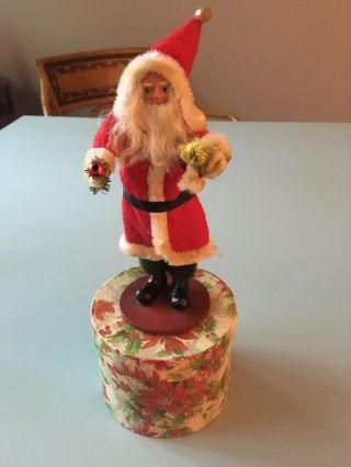 Vintage Belsnickle Santa On A Gift Box