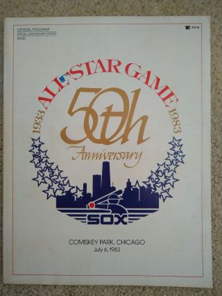 1983 Mlb 50th Anniversary All Star Game Comisky Park Official Program