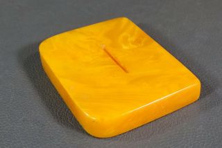 Art Deco German Butterscotch Amber Faturan Bakelite Desk Stand Holder 31.  09 Gram