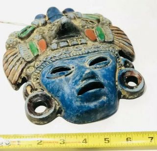 Effigy Face Bird Mask Pottery Vintage Peruvian / Mexican / Aztec / Mayan / Incan 2