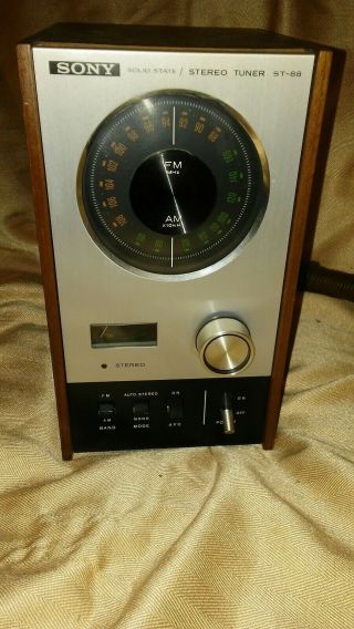 Vintage Sony Solid State Stereo Tuner St - 88 Rare 1970 