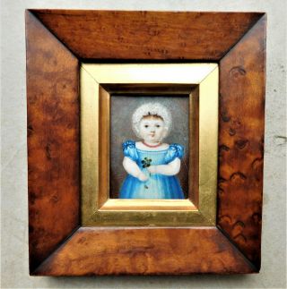 C1820 Georgian Portrait Miniature Of A Child Vintage Antique