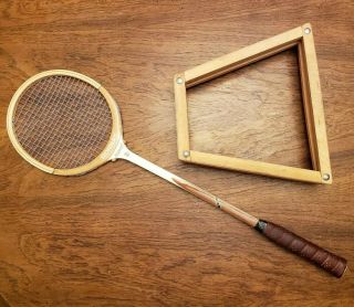 Vintage Donnay Diamant Diamond Squash Racquet & Wilson Wood Spring Frame