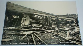 Photographic Postcard Of Cromer Express Disaster 12/07/1913 At Colchester