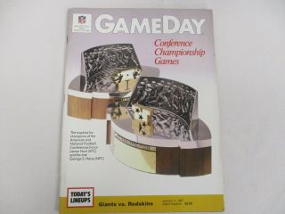 Jan 11 1987 Ny Giants Vs Redskins Game Day Program Conference Championships