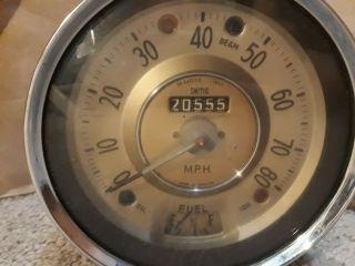 Vintage Smiths Speedometer Odometer Fuel Gauge Auto Cars Morris Minor Sn 4401/15