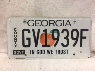 Georgia County Government License Plate