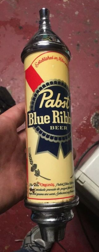 Vintage Old Pbr Pabst Blue Ribbon Draft Beer Keg Tap Handle 10” Tapper
