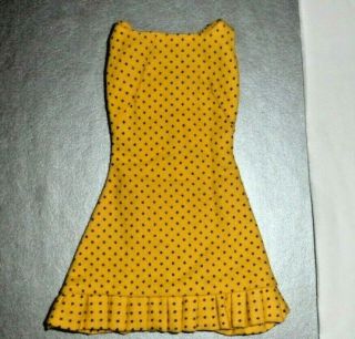 Vtg Mattel Sun - Shiner Yellow Polka Dot Pak Dress 1960s Barbie Stacie Christina