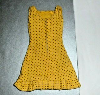Vtg Mattel SUN - SHINER Yellow Polka dot PAK Dress 1960s Barbie Stacie Christina 2