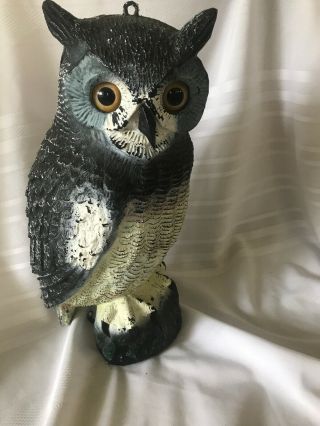 Vintage Horned Owl Plastic Yard Blow Mold Blowmold 19”