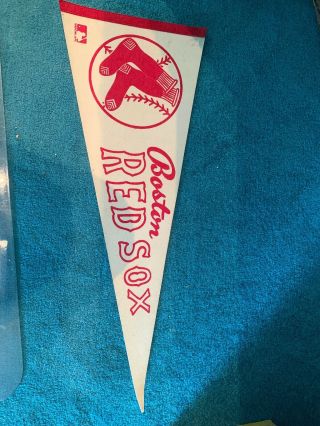Vintage 1960s Boston Red Sox Full Size Felt Pennant 11.  5 X 29.  5 Inches Rare