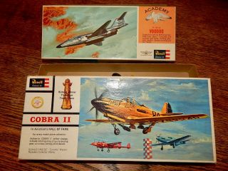 Vintage Revell Academy Series F - 101a Voodoo Fighter Box & Cobra Ii Model Plane