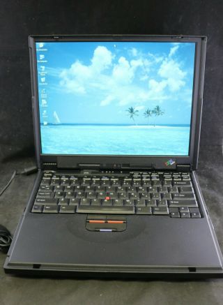 Vtg Ibm Thinkpad 390x 2626 Laptop Windows 98 Pentium Iii 447 Mhz,  256 Mb,  11 Gb