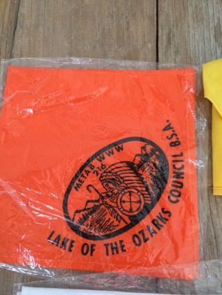 5 Vintage BOY SCOUT Neckerchiefs Camp Thunderbird,  Lake of the Ozarks METAB 216 3