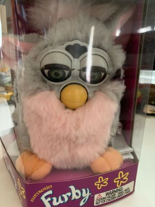 Vintage 1998 Tiger Electronics Pink And Gray Furby