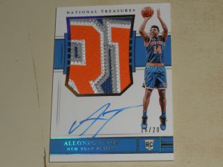 2018 - 19 National Treasures Gold Fotl Rookie Patch Auto Rc Rpa Allonzo Trier /20