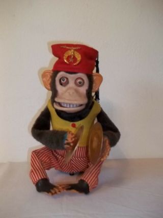 Vintage Jolly Chimp/ Monkey Clapping Cymbal - Battery Operated Toy Made In Japan