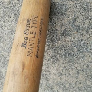 Vintage Wood Baseball Bat - Adirondack 302 Mantle Type Big Stick - Dolgeville Ny - 34