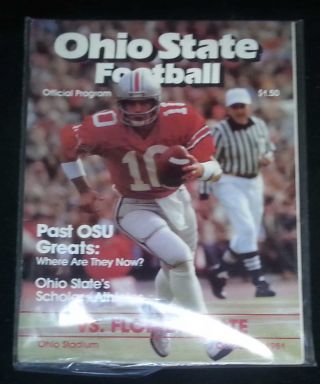 Football Game Program - Ohio State Football Vs Florida State October 3,  1981