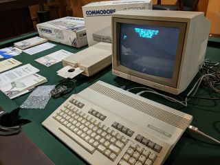 Commodore 128 Computer System W/ Manuals Cords Great Cond