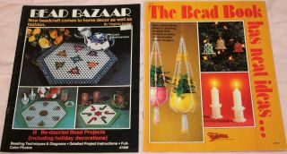 2x Bead Bazaar 14 Be - Dazzled Bead Projects 7299 & The Bead Book 500 Vintage