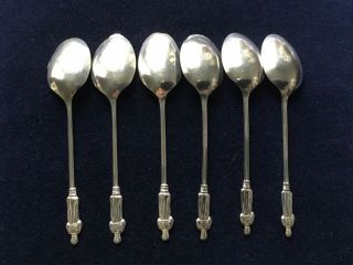 ANTIQUE/VINTAGE SET OF 6 SOLID SILVER APOSTLE SPOONS “1925” 3