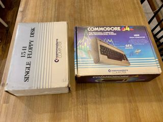 Vintage Commodore 64 Personal Computer & 1541 Floppy Disk Drive