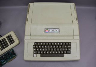 Vtg Apple 2 Ii Plus Computer Parts No Power Supply Keypad Language Card