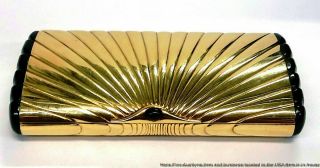 Tiffany Co 14k Yellow Gold Jadeite Jade Vintage Snuff Box Case Vintage Rare
