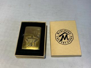 1979 Marlboro Longhorn Brass Zippo Lighter Star / Steer Rare Vintage Wow