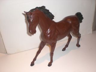 Vintage Louis Marx Best Of The West Brown Bay Horse Cantering Johnny Flame
