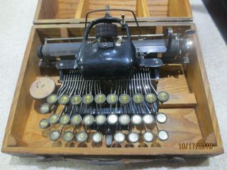 Antique Blickensderfer Typewriter With Storage Case