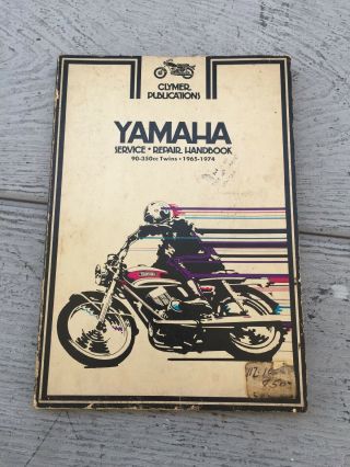 Vintage Clymer Yamaha 90 - 350 Twins 1965 - 74 Service Repair Handbook