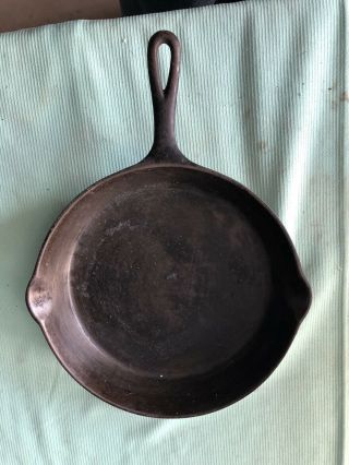 Vintage Unmarked No.  8 Cast Iron Skillet With Heat Ring Rare