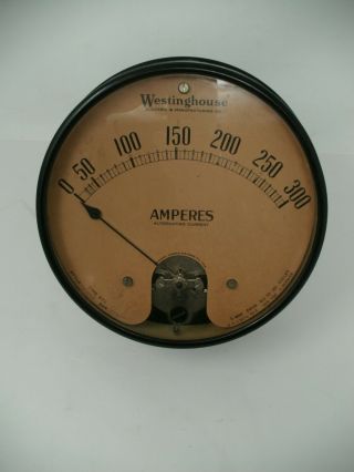 Vintage Westinghouse Amperes Meter Type Sy - 2 Style Newark,  N.  J.  And
