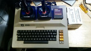 Atari 800 Computer,  48k,  - W/power,  Joysticks,  Basic Cartridge