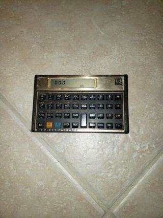 Vintage Hp 12c Financial Calculator With Padded Case